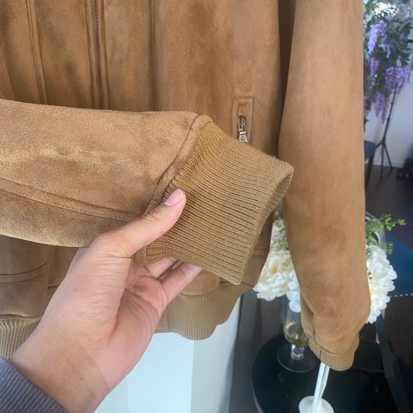 Vintage Sean John Suede Brown Men's Bomber Fur Lined Coat/Jacket Size XXL - Picture 11 of 12